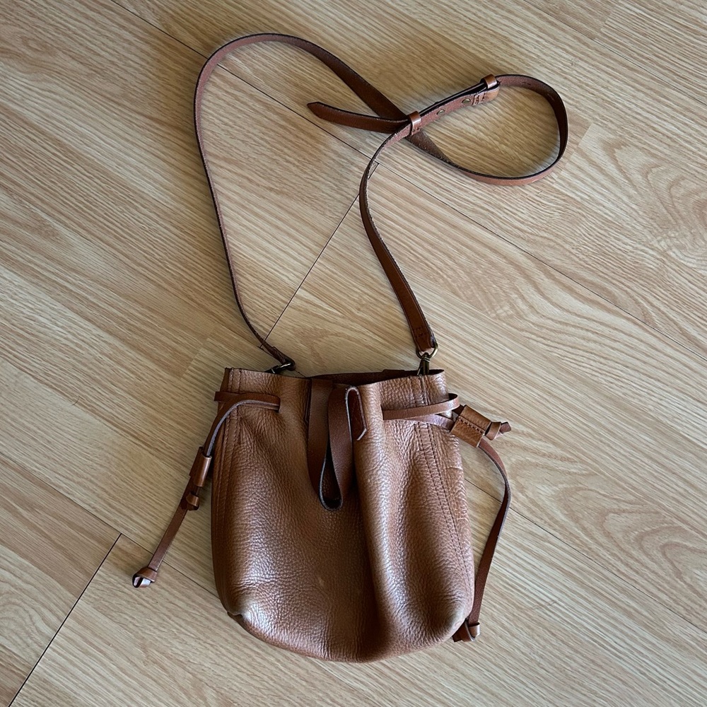Madewell Brown Leather Transport Crossbody Bag